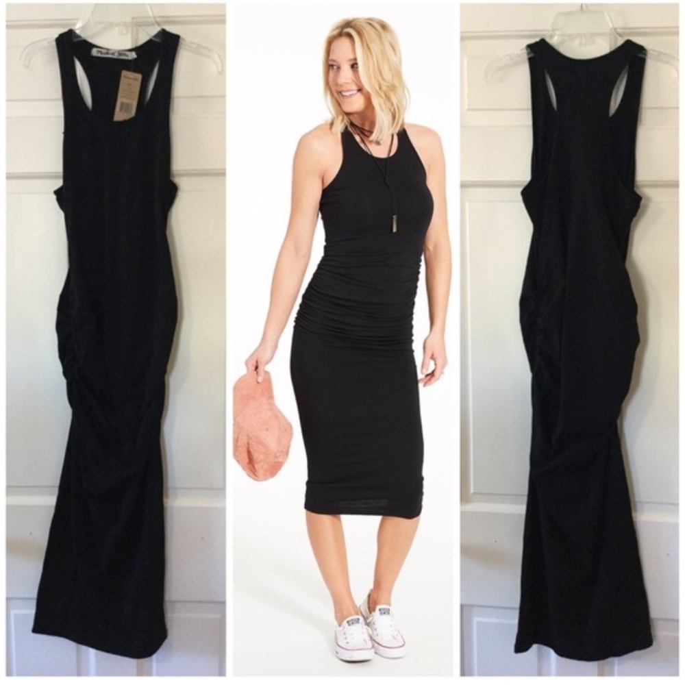 M3- # 74 Black Michael Stars Racerback Midi Dress , size small